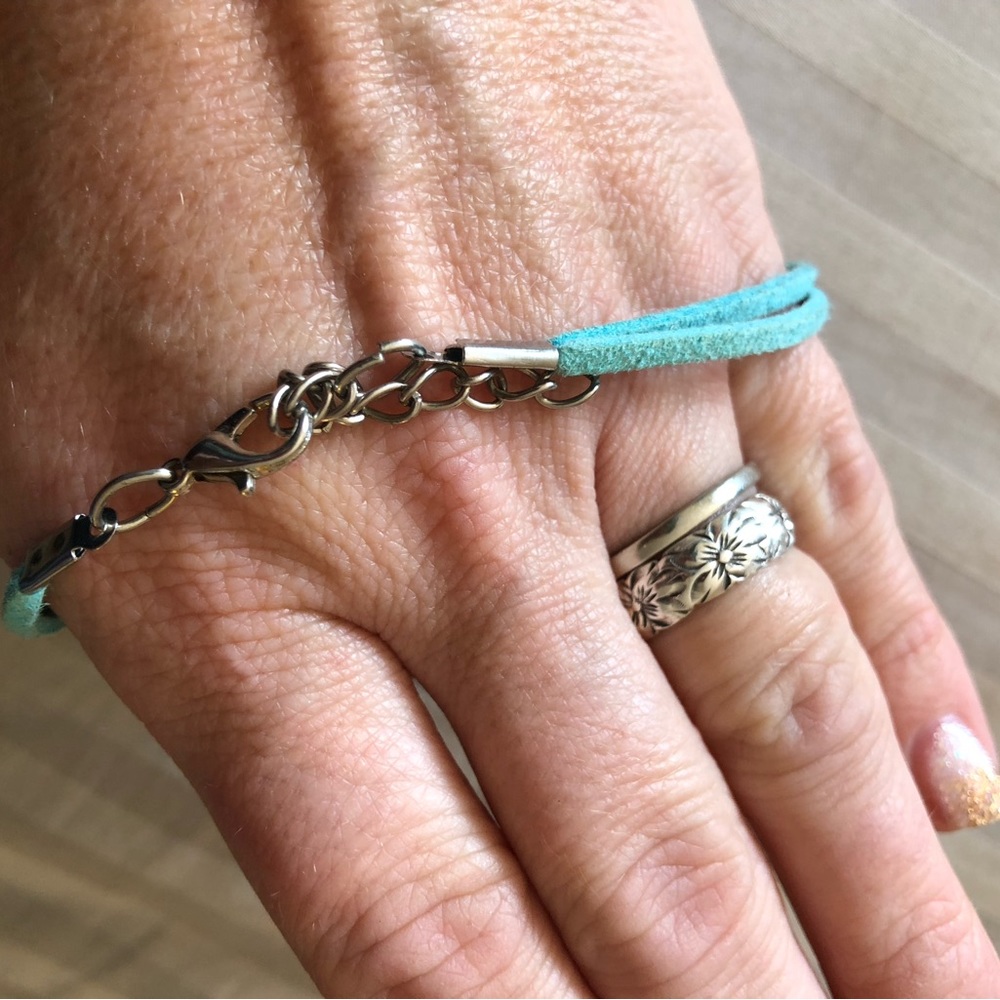 Murano Glass & Blue Suede Bracelet - Made in Italy - Picture 3 of 3